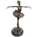 Dancer Brass Statue Ballerina Carving Decor Bronze Sculpture Tpy-294